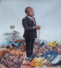 Malulu, Burundi, 2016, &Ouml;lfarben auf Leinwand, 115 x 100 cm, signiert